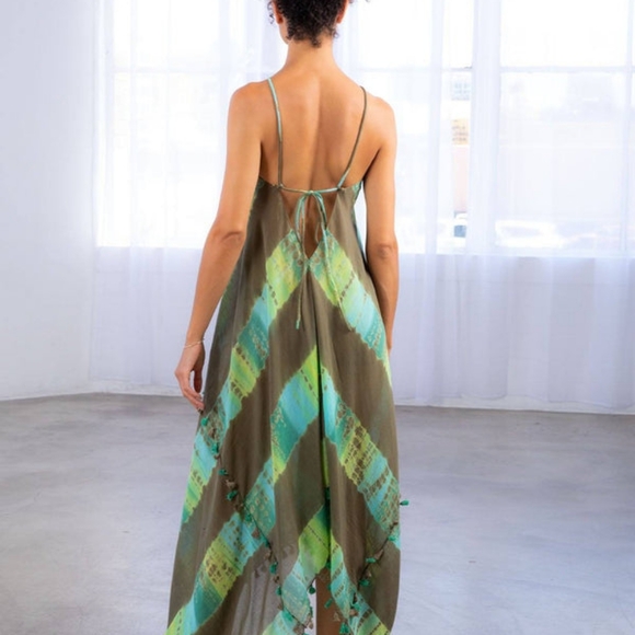 Lovestitch Tie Dye Scarf "Lilou" Dress Coverup Sz M NWT - Picture 3 of 5